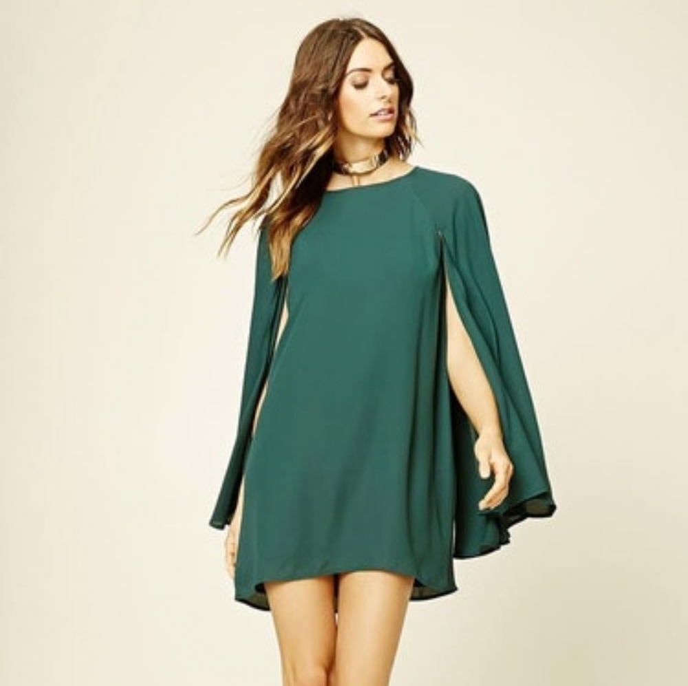Green Cape Dress